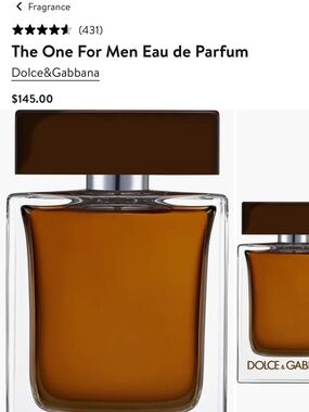 Dolce & Gabbana Men's Fragrance Bottle in Amber and Dark Brown